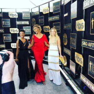 Charlie Barnett Instagram - Sorry this one is a little late BUT.... look at these stunning brilliant women. This pic wasn’t planed they just that FLAWLESS @whododatlikedat @lavernecox @margotrobbie #sagawards