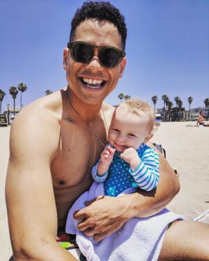 Charlie Barnett Instagram - Okay skip this face I’m making, but .... come on this cute baby chewing away!!! Thanks Kathleen Williams Foshee and @cuuurtis for lending me baby Ripley!