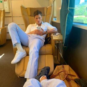 Charlie Siem Instagram - On the move...#train