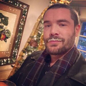 Charlie Weber Instagram - My 3rd annual ‘Eggnog Mustache’ photo. I’d like to publicly thank the Mall family for continuing to invite me despite my behavior at previous parties.....🤪