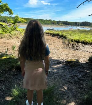 Charlotte Hawkins Instagram - Beautiful Beaulieu! What a wonderful weekend on the water… stunning sunsets and awesome views, a few miles to take it all in as we walked to the village & back admiring the wildlife along the way.. then messing about on the river with a bit of paddleboarding - I decided not to risk standing up for too long after I spotted the jellyfish! 🪼😱 And cheers at the end of an action-packed weekend! 🍻 Hope you had a good one too xx
