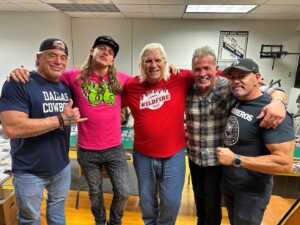 Chavo Guerrero Jr. Instagram - What a crew! 3 different eras of wrestlers.  I love doing these Autograph Signings, because not only do I get to meet incredible fans, but I get to see some old friends as well. 😀
@real.scottyriggs We basically started WCW at the same time(him about 6 months before) was always a great guy and we had a lot of fun nights in WCW at the Baja Beach Club in Orlando. 🍹

@riddlebro first time meeting Matt, but definitely cool guy, and a helluva wrestler. He has that Cali-Vibe working 🏝️ Thanks for the smizz😀

@tommywildfirerich He set the wrestling world on fire in his day. He was one of the Elite wrestlers of his era. Helluva guy! Legend!🔥

@marcusbuffbagwell What can I say, Buff was the Stuff in WCW! Always a great guy & taught me a lot about training. Always one of my brothers. #scottyriggs #mattriddle #tommywildfirerich #buffbagwell