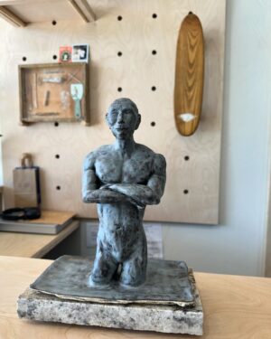 Chavo Guerrero Jr. Instagram - Pretty cool when your talented sculptor friend decides to make you immortal 😀 💪🏼 My long time friend @tinaaldatzfineart made this beautiful sculpture of me at @olasceramics & I found the Perfect place for it, next to my @sagawards  I love it so much! Thank you Tina!!! She does commission pieces as well if you are interested. 😀#immortal #tinaaldatz #sculpture #vivalaraza #chavoguerrero