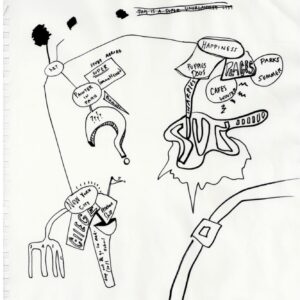 Chella Man Instagram - None of these sketches have been seen side by side.

Taking the past year to archive and curate these pieces to hang among each other has allowed me to visually connect personal revelations that I wouldn’t have had access to otherwise.

ǝsuǝS ǝʞɐW o⊥ ǝʌɐH ʇ’usǝoᗡ ʇI is up at @hannahtraoregallery until March 30th ❤️‍🩹