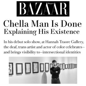 Chella Man Instagram - The title says it all.

this is one of my favorite things ever written about me. It all feels very real.

My solo show:

𝙄𝙩 𝘿𝙤𝙚𝙨𝙣’𝙩 𝙃𝙖𝙫𝙚 𝙏𝙤 𝙈𝙖𝙠𝙚 𝙎𝙚𝙣𝙨𝙚

opens tonight at @hannahtraoregallery! 

A decade of sketches hang on the wall.

Full article linked in my bio.
Deep thanks to @abigail_glasglow at @harpersbazaarus for the intentionality.

Heart hugs to @hannahtraore for her love and nurturing.

The fight continues as always.
Yet tonight, we celebrate!

c u soon

🤍