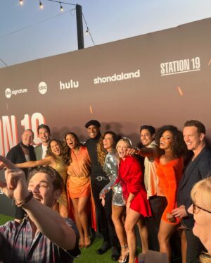 Chelsea Rendon Instagram - Today we say goodbye to #Station19 💔 
  Jaina thank you for being an inspiration not only to fellow Latinas in this business but to those young Latinas who have seen you on screen/billboards and now believe they can follow their dreams too. You have lead this show with such talent, grace and strength. I admire you so much! 
  Carlos, my brother, when you joined one of my favorite shows it made my heart burst! I have loved seeing you make people fall in love with you, root for you and wanna slap you! You really added something special to the show, I am so proud of you! 
  AJ I love that you joined the crew for the final season! You got to understand why I was obsessed with the show. I loved calling you after episodes and breaking it all down and guessing what was gonna happen next. 🍵 Thanks for taking me to the wrap party so I could celebrate with you all! 
I love you all so much! @jainaleeortiz @aj_cast #CarlosMiranda 
  And to everyone that has worked on @station19 thank you for always making me feel all the feels 🥹 #19