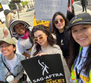 Chelsea Rendon Instagram - It’s taken me a few days to wrap my head around this. From being on the picket lines supporting the WGA to stepping up and being a Sag-Aftra Strike Captain. This whole experience was unforgettable. It was fun, painful, exciting, stressful, amazing and horrible. Connecting with my fellow captains and being part of Latinas Acting Up were beautiful things I don’t know I needed. Thankful we all made it through and hopeful for the future! Excited to get back to work soon! #Strike #WGAStrong #SAGAFTRAStrong #StrikeCaptain #TeamWB #LatinasActingUp #community #itsover ❤️🎉