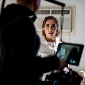 Chelsea Vale Instagram - BTS of Crystal Ball! Just saw a final cut! Excited for this one to come out 😊 #actress #filmmaking 🎬💋 -📸 @davidapuzzophoto
