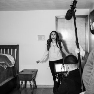 Chelsea Vale Instagram - BTS of Crystal Ball! Just saw a final cut! Excited for this one to come out 😊 #actress #filmmaking 🎬💋 -📸 @davidapuzzophoto