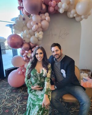 Chelsea Vale Instagram - Thank you to all our friends and family that came out for our Colorado BABYSHOWER! We love you all!! We can’t wait to meet our sweet baby girl ARIA ROSE! 🌹🩷🩷🩷
