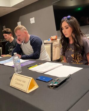Chelsea Vale Instagram - Table read for our first movie of 2022! So excited to take on the role of Cassandra! 🎬#actress #actorslife