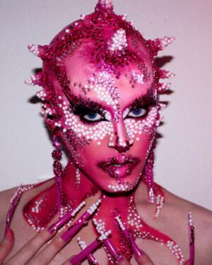 Cherry Valentine Instagram - Makeup really has no rules, I love when I can just have a play and see where it goes… 💕

Using a combination of @mehronmakeup & @kryolanuk for the base, @bperfectcosmetics & @anastasiabeverlyhills shadows, contacts from @ttd_eye and just a couple stones as usual 💎

Prosthetics/SFX products from @redcarpetfx