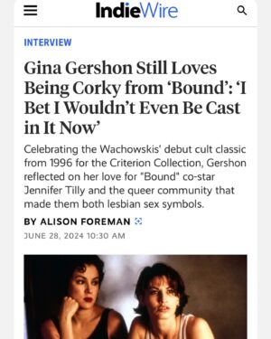 Cheryl Dunye Instagram - I love BOUND so much. Definitely on my Pride must-see list!