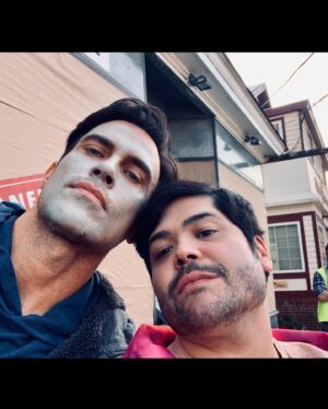 Cheyenne Jackson Instagram - (This is Devon.  He’s a tech genius who can’t live without his infrared sauna or a strong statement hat.) Right before the pandemic hit, me and some of the funniest and finest people I’ve worked with made a little movie way up in the Catskill Mountains.  It was 17 degrees some days and it was the most fun ever.  Well...our movie #WerewolvesWithin opens today in theatres and on VOD everywhere on 7/2.  It’s certified fresh on #RottenTomatoes 🍅 and @joshruben is responsible for the magic & madness you see onscreen.  Please check it out. 🐺 #WerewolvesWithin #IFC