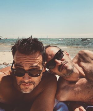 Cheyenne Jackson Instagram - …The smell of Sunday in our hair…we ran on the beach with Kennedy flair….”SUMMER FLING” - @kdlang