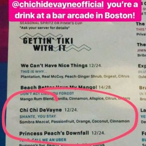 Chi Chi DeVayne Instagram - Whaaaaaaat you know you done made it when you got your own drink 😊 I’m flattered thanks @a4cade