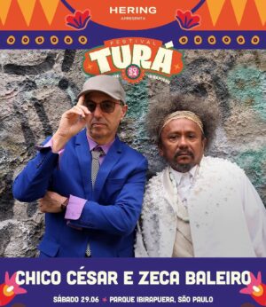 Chico César Instagram - “Ao Arrepio da Lei” abre o Festival Turá  em São Paulo!
Será no dia 29/06, sábado que vem, às 14h no Parque do Ibirapuera.

Estamos ansiosos por este encontro. 
Até lá!
@oficialchicocesar 
@festivaltura