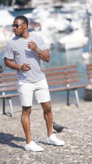 Chido Nwokocha Instagram - Summer vibes… ✈️💼📍
.
.
.
👕 @banibaby 
#sttropez #italy #france #europe #summervibes