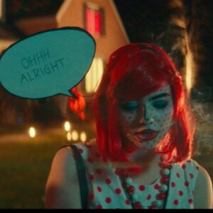Chloë Levine Instagram - My character in ANTARCTICA has so many incredible costumes and makeup looks. My favorite was this Roy Lichtenstein getup. Makeup was by the brilliant @doriatlove and costumes by the extraordinary @for.ever.cassidy 

@antarcticamovie is now out on most digital platforms. Details in my story :)