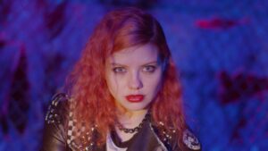 Chloë Levine Instagram - Lost in fruit punch 💗I miss having pink hair 💗
@therangermovie is streaming on @shudder now, y’all watch it yet???