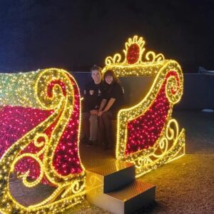 Chloe Noelle Instagram - We had such a wonderful time at @illuminatesilverlakes last night! It was the perfect way to get in the Christmas spirit after being away from home for so long!
.
.
.
.
#christmas #Christmasevent #datenight #christmaswalkthrough #Christmaslights