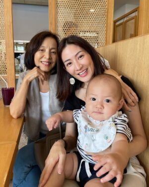 Chon Wachananon Instagram - Yeap guys, my mother celebrated her first year as a mother with her mother. Happy Mother’s Day 😁 #babybrave #10m30d #mothersday