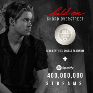 Chord Overstreet Instagram - Double Platinum!! 400 Million streams on @spotify!! You guys never cease to amaze me. I am truly so blessed and couldn’t be prouder of this song. Appreciate all the love and am sending it right back to you guys! ❤️❤️❤️ #holdon