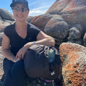 Chris Bath Instagram - When you hike with one of your besties who has never worn a backpack let alone walked for days with one, never worn hiking boots, never not had a daily hot shower, never done wilderness anything & never imagined she would, & does it all with a smile & a laugh & is already googling the next bushwalking adventure. ❤️ you @abolgie Thanks for a superb tour & the husbands weren’t bad either, apart from that third bottle of Pinot.... #tasmania #swipeleft