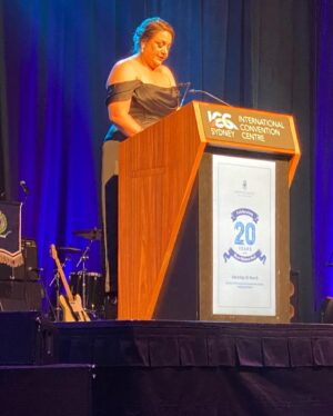 Chris Bath Instagram - Every time I have the honour of emceeing the @nswpolicelegacy #blueribbonball I meet incredible people like Senior Constable Margaret Richardson.  Margie lost her husband Sergeant Geoffrey Richardson as he tried to assist colleagues apprehending a criminal. She says telling their seven year old son that his Daddy was never coming home is the hardest thing she’s ever had to do.  His five month old brother was too young to understand.  You could’ve heard a pin drop as Margie told 800 people her story & what happened when NSW Police Legacy stepped in to help. Thank you to everyone who donated or bought a table or sponsored tonight’s fundraiser, the first in two years (thanks Covid 🙄) And thanks to Margie for making people rip open their wallets 🙌🏻 then dance & sing & mingle to tunes from the actually live on stage, awesome @nswpolice band featuring the magnificent Belinda Parsons on vocals.