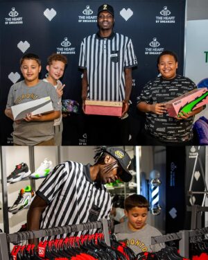 Chris Boucher Instagram - Pulled up to the @footlockercanada store to surprise some kids with @puma gear and game tickets!🙏🏿 @pumahoops