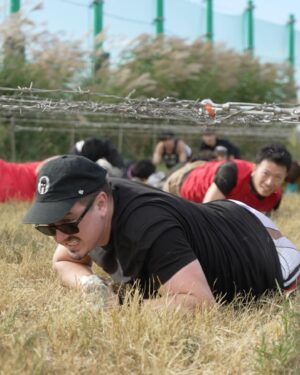 Chris Broad Instagram - Somehow this weekend I survived a Spartan Race - often said to be Japan's hardest race - involving a 1,100m mountain climb with 20 obstacles over 6km in blistering temperatures. (All while wearing Dr Jelly running shorts).

Honestly, I've no idea how I came out (mostly) unscathed, but it felt like an incredible next step on this ongoing fitness journey. I was able to shoot the whole nightmare from start to finish & the video will be out in October! 

And special thanks to @nicholaspettas_ & Angela for encouraging me to take part and to push my physical limits! Can't wait to take part again early next year.