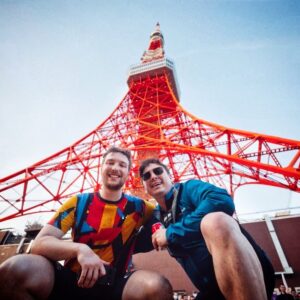 Chris Broad Instagram - It’s finally over. All great stories need a fitting ending and yesterday we got ours.  Half a month spent furiously peddling over 1,000km across Japan’s mountain ranges and megacities, with an astonishing $1 million raised for the Immune Deficiency Foundation, culminating with hundreds of amazing folks cheering us on across the finish line at Tokyo Tower.

The journey wasn’t easy; my back and leg muscles are stuffed. And I won’t forget the feeling of my heart almost exploding while ascending 1,200m at the base of Mount Fuji.  There were some genuinely terrifying moments in tunnels, pedalling frantically whilst sandwiched between a concrete wall and a ten ton truck.  Falling off the bike on to a stone pavement covered my already shattered legs in cuts and bruises.  Yet through it all, I always felt a part of something bigger than myself. 
Cycling alongside the seemingly unstoppable Connor and knowing that every step of the way, people around the world were cheering us from this bloody incredible community was genuinely the greatest motivator of all.  Without Pete firing us up the second week, the struggle would have been a nightmare. Ian saved our bikes more times than I can count and Paul was there to capture every moment and raise our spirits every morning along the way.
 And without our brilliant guests, Garnt, Felix and Natsuki, the endless cycling would’ve descended into monotony.   It was a team effort in every sense, though make no mistake, Connor absolutely earned this victory. The journey was no easy task but to undertake it all while simultaneously entertaining 25,000 viewers everyday with a shoulder mounted camera is borderline insanity. The man is practically the Welsh Terminator. 

I’m immensely grateful to him for convincing me to do this once again and to see it through from start to finish.   We’ll be working tirelessly to edit the full edited Cyclethon 3 episode for Abroad in Japan in the coming weeks guys. Can’t wait to share it with you all!

It’s my birthday this week and it seems I’ve already had the best birthday present of all. 

(Well unless of course, someone plans to gift me a barrel of Camembert of course😉).