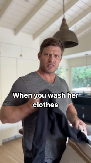 Chris Carmack Instagram - Does NASA write these washing instructions? 
@erinslaver 

#washinglabelsonclothes #husbandsdoinglaundry #honeyishrunkyourpants