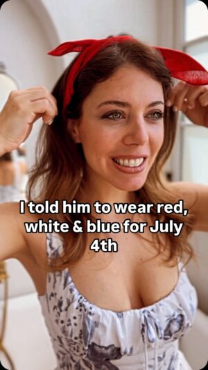 Chris Carmack Instagram - He understood the assignment… 
Happy 4th! 🇺🇸 
@erinslaver 

Inspo: @madeleinecwhite &
@unc.pappy 

#4thofjuly