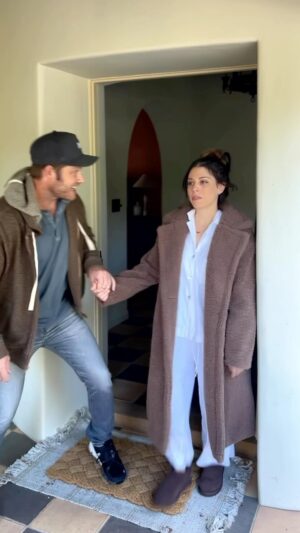 Chris Carmack Instagram - I’ll never get her out of these pajamas 😂 … @erinslaver 

Stitch with @randyspage 

#pajamasinthedaytime #wifewalksthroughdoor #husbandwifereality #pjsallday