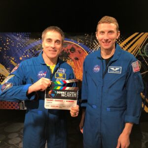 Chris Cassidy Instagram - Great to see my friend @whoburg in the NASA studio today!  We talked several times on the radio during my last month on @iss and today we recorded an interview together.  Great to see you, Woody!