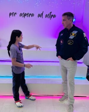 Chris Cassidy Instagram - Today I met an amazing 12 year old entrepreneur, Olivia Huynh, the owner of @therocketbelly rocketbelly in Arlington, TX.  With her passion for stars and planets, she and her family opened a space-themed cafe featuring a menu of self-serve bubble teas, out-of-this-world chicken, and homemade baked goods. This talented, bright, insightful, and fearless young lady inspires all who meet her.  Great job, Olivia!