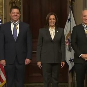 Chris Cassidy Instagram - What a huge honor for my good friends and former @iss crew mates, @astro.behnken and @astro.doug to receive the #spacemedalofhonor from @kamalaharris !! Congrats Bob and Doug, very well deserved for your trailblazing flight which opened up #lowearthorbit to #commercialspace  #proud to be your crewmate!
 #congressionalspacemedalofhonor @nasa @nasaastronauts