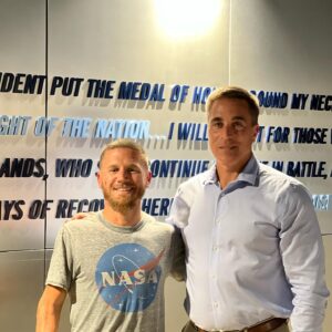 Chris Cassidy Instagram - What an awesome treat to join #medalofhonor recipient #kylecarpenter as a guest on his podcast.  Kyle was also the special guest at the opening of the @mohmuseum preview center in @choctawstadium in #arlingtontx @chiksdigscars thank you for being an incredible #inspiration to all who meet you or learn about your journey.  #youareworthit  #semperfi