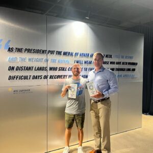 Chris Cassidy Instagram - What an awesome treat to join #medalofhonor recipient #kylecarpenter as a guest on his podcast.  Kyle was also the special guest at the opening of the @mohmuseum preview center in @choctawstadium in #arlingtontx @chiksdigscars thank you for being an incredible #inspiration to all who meet you or learn about your journey.  #youareworthit  #semperfi