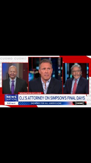 Chris Cuomo Instagram - See how oj's lawyer managed to get politely sent off the show. Malcolm LaVergne, who’s dealt with oj for over a decade, is now dealing with his estate and the money O.J. owed - but this conversation wasn’t going anywhere good... so it’s a good thing Geraldo Rivera, who extensively covered this case and filled in for me last night when the news broke, also joined me.