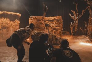 Chris Daughtry Instagram - Chris & Mando behind-the-scenes on the video shoot for 'Pieces' 👽🐺

Check out the Official Music Video at YouTube.com/daughtry (link in bio)

#daughtry #chrisdaughtry #wolf #newsingle #musicvideo #behindthescenes