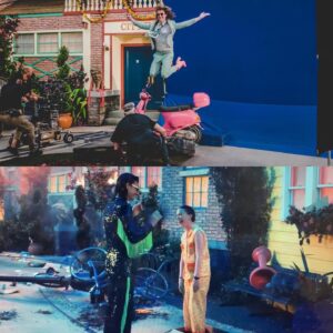 Chris Fleming Instagram - Last summer we shot the pilot for a show called I’m the Mayor of Bimmi Gardens in which I play the mayor of a town off the coast of Florida (but technically a territory of Maine) with some of the most incredible people 
Slide 2) @sean.bannon plays my adopted 17 yr old son Tim and here he is singing a song to the moon that @perfumegenius wrote 😍
@then0t0ri0usvip plays RossandRachel, deputy mayor of Bimmi Gardens, here she is popping up like a gopher in my arm crevice
Slide 3) @comediennemspat plays Sheriff Peggy Fiasco, pictured here telling me she wants to see me in a wet tee
Slide 4) here I am as the Mojito Demon, also pictured is Levi who plays José, a manipulator
Slide 5) we utilized Crouching Tiger Hidden Dragon technology for sever small moments
Slide 6) an amorphous blob is the mayor’s approval rating and it lives in a terrarium, changing color based on the mayor’s popularity 
Slide 7) here we are celebrating the Boba Harvest, as well as me donkey kicking a mojito out of José’s hand
Slide 8) jumping off vespa 
Slide 9) the blob being tickled 
Slide 10) a long hug with @terencelee.jpg and @kurtyue shot by @mattingebretson

 @mattingebretson @terribletown Jake Weisman and I started working on the show in 2018 and I love them and it dearly 😌
@laurenoppelt made incredible costumes @ballard.hair.design did incredible utopia hair