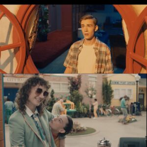 Chris Fleming Instagram - Last summer we shot the pilot for a show called I’m the Mayor of Bimmi Gardens in which I play the mayor of a town off the coast of Florida (but technically a territory of Maine) with some of the most incredible people 
Slide 2) @sean.bannon plays my adopted 17 yr old son Tim and here he is singing a song to the moon that @perfumegenius wrote 😍
@then0t0ri0usvip plays RossandRachel, deputy mayor of Bimmi Gardens, here she is popping up like a gopher in my arm crevice
Slide 3) @comediennemspat plays Sheriff Peggy Fiasco, pictured here telling me she wants to see me in a wet tee
Slide 4) here I am as the Mojito Demon, also pictured is Levi who plays José, a manipulator
Slide 5) we utilized Crouching Tiger Hidden Dragon technology for sever small moments
Slide 6) an amorphous blob is the mayor’s approval rating and it lives in a terrarium, changing color based on the mayor’s popularity 
Slide 7) here we are celebrating the Boba Harvest, as well as me donkey kicking a mojito out of José’s hand
Slide 8) jumping off vespa 
Slide 9) the blob being tickled 
Slide 10) a long hug with @terencelee.jpg and @kurtyue shot by @mattingebretson

 @mattingebretson @terribletown Jake Weisman and I started working on the show in 2018 and I love them and it dearly 😌
@laurenoppelt made incredible costumes @ballard.hair.design did incredible utopia hair
