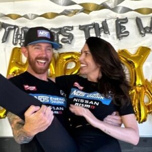 Chris Forsberg Instagram - Appreciation post for the most supportive person in my life, @eliz_fleming — she is always willing to step up to the plate and help with just about anything that will make my life easier. Lately she’s been learning how to film and be a part of the vlogs, is always keeping a positive energy in the pits, selling merch or cooking up a healthy meal after a long day. She makes the world of a difference and I couldn’t be more thankful for everything she does for me and the team. Cheers to the future Mrs. Forsberg 🍷❤️