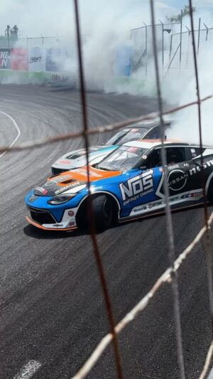 Chris Forsberg Instagram - HEATIN’ UP! 🔥 @optimabatteries #poweredbyoptima #fdorl #formulad #nissan #nismo #z #formuladrift