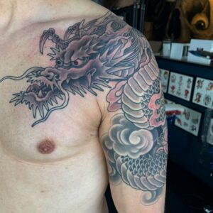Chris Garver Instagram - First tattoo….maybe we add more in the future.
#dragontattoo
