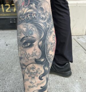 Chris Garver Instagram - How do you tie in 6-7 small tattoos?
Tats on tats!
I had some legendary artists to go around here…. Bob Shaw , Mike Brown,  and Colonel Todd.  Thank you for the trust and many years of friendship @joevegastattoo