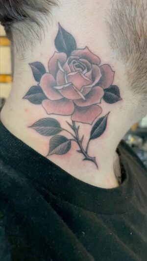 Chris Garver Instagram - Cancellation filler. The universe provides.

#necktattoo  #rose #rosetattoo  #blackandgreytattoo  #blackandgreytattoos  #nyctattoo  #nyctattooartist  Nyctattooshop