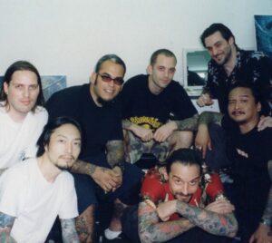 Chris Garver Instagram - Tokyo in 1999 at Hideo Uchiyama’s studio. Where did the last 24 years go?  Untagged people are Hideo on the left, Mick in the middle and Kishi on the right.